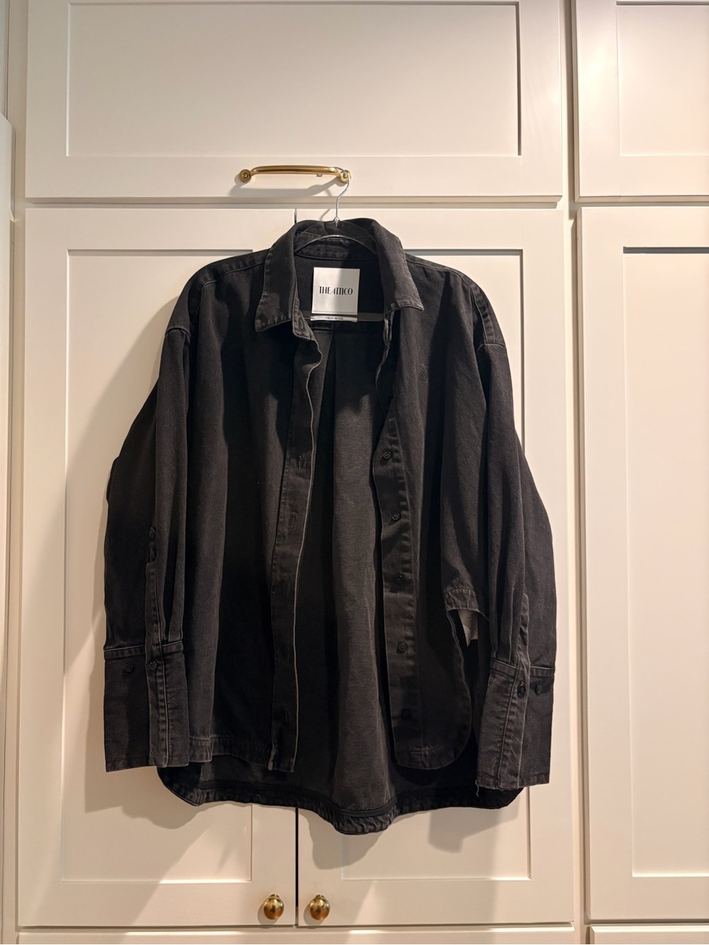The Attico Black Oversized Shirt Jacket
